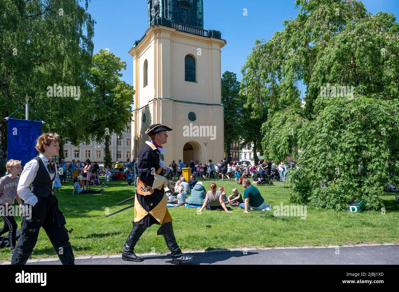 Swedish National day celebration in the Olai Park of Norrkoping on June