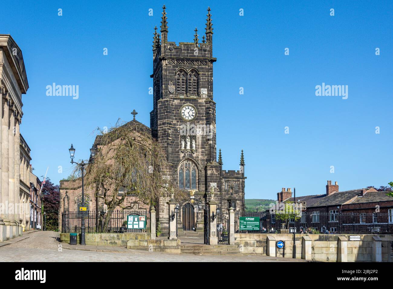 St Michael's Church, Market Place, Macclesfield, Cheshire, England, United Kingdom Stock Photo