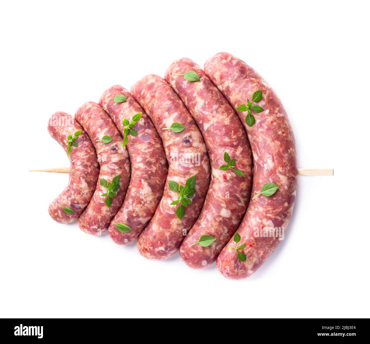 set-of-pork-sausages-isolated-on-white-background-stock-photo-alamy