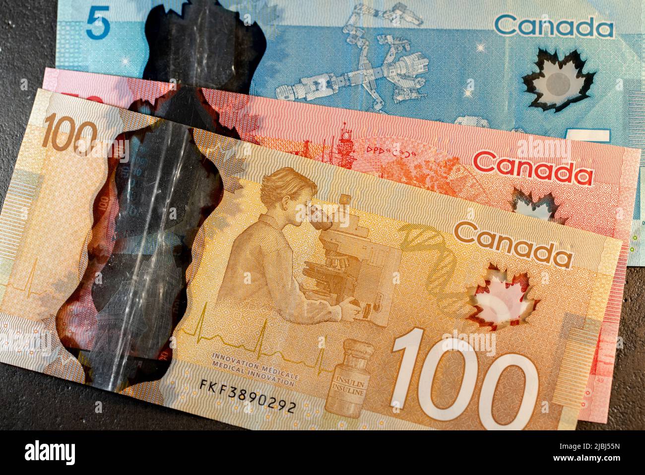 100 canadian dollar bill 50 hi-res stock photography and images