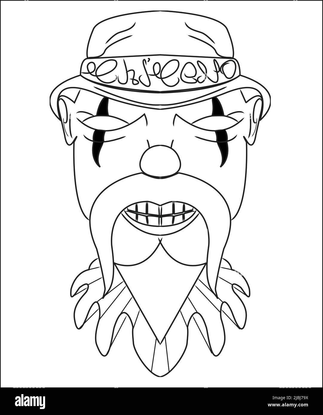 Chicano mexican aztec tatoo or chicano cholo clown artwork. Mexican culture  and symbology. Street art, street culture from Los Angeles California Stock  Vector Image & Art - Alamy