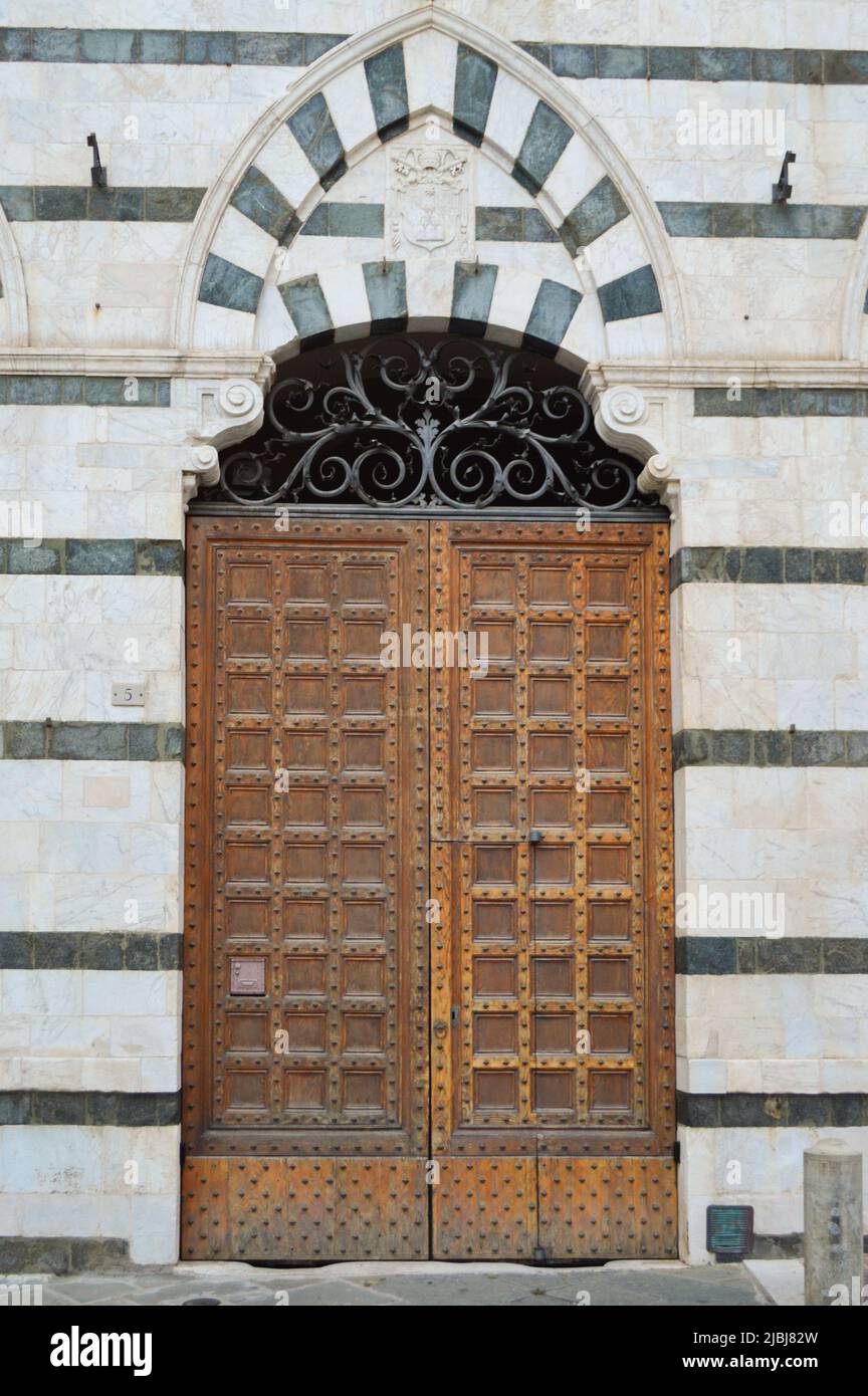 italian wooden door Stock Photo