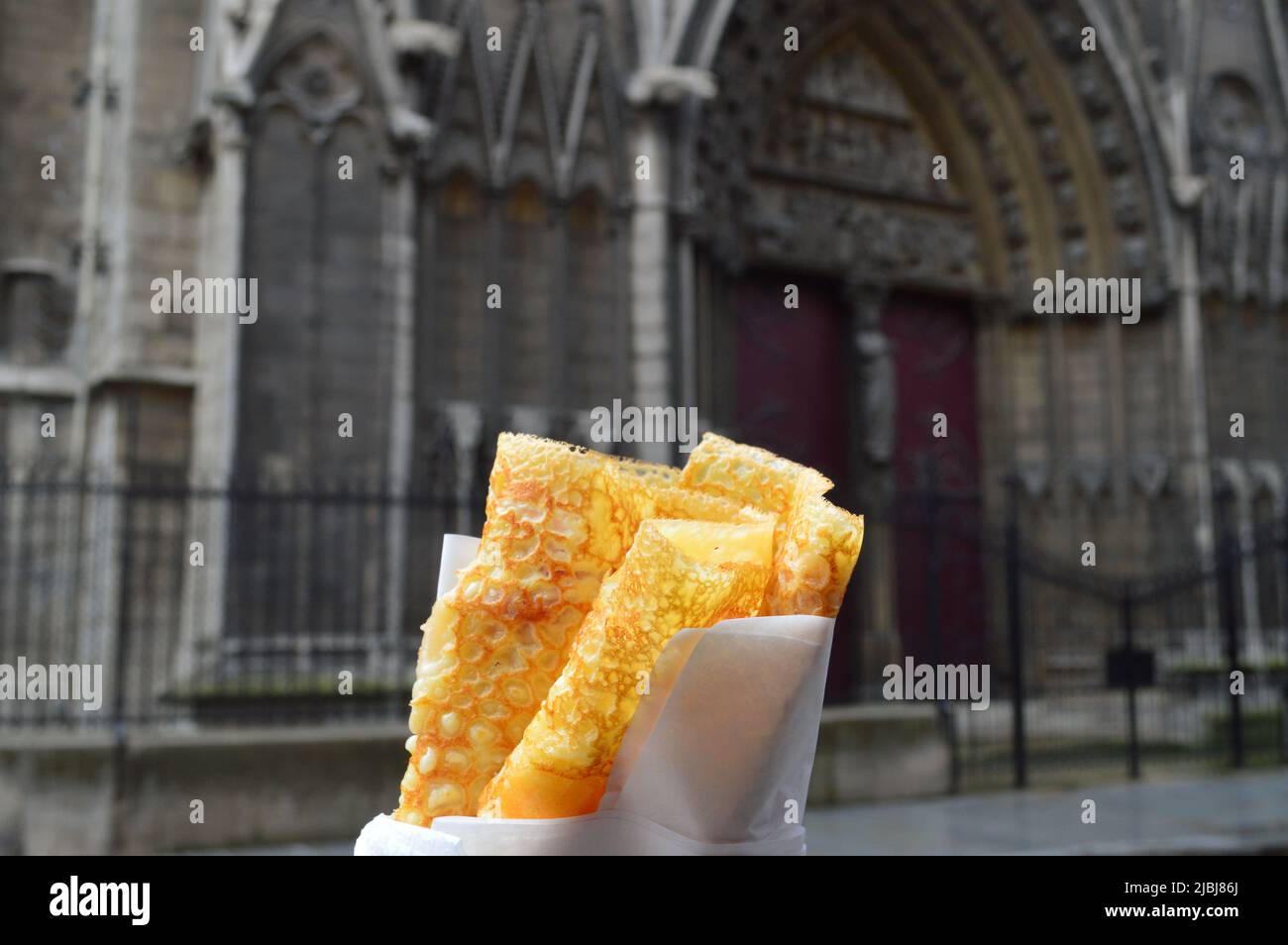 street vending parisian pancake Stock Photo