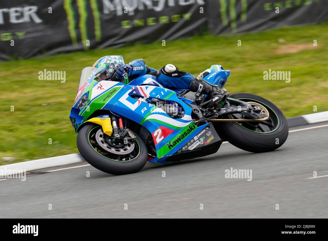 Douglas, Isle Of Man. 19th Jan, 2022. Shaun Anderson (1000 Suzuki)  representing the Crendon Suzuki by Hawk Racing Suzuki team during the RL360  Superstock TT Race at the Isle of Man, Douglas