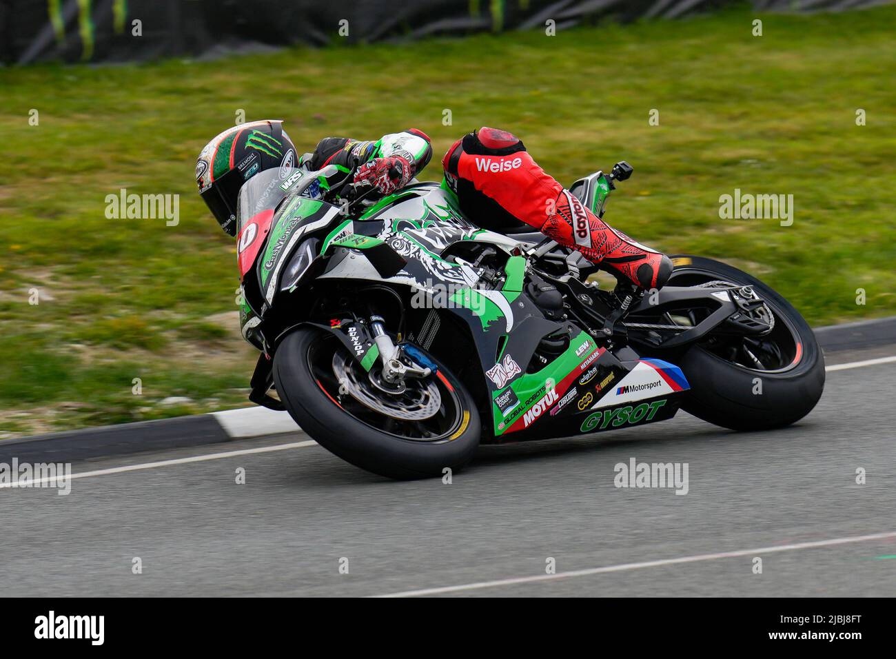 Douglas, Isle Of Man. 19th Jan, 2022. Peter Hickman (1000 BMW) representing the Gas Monkey Garage by FHO Racing team during the RL360 Superstock TT Race at the Isle of Man, Douglas, Isle of Man on the 6 June 2022. Photo by David Horn/PRiME Media Images Credit: PRiME Media Images/Alamy Live News Stock Photo