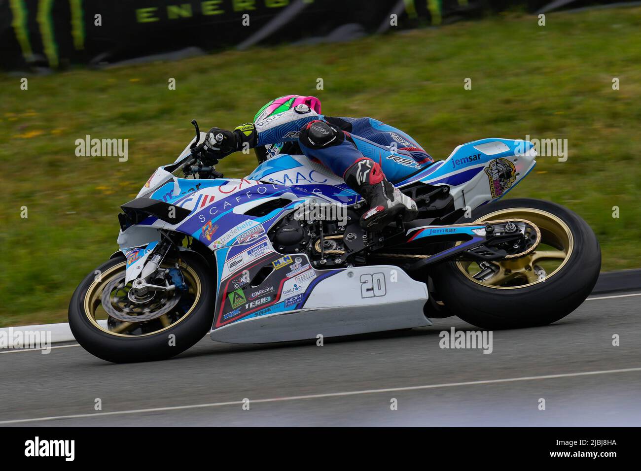 Douglas, Isle Of Man. 19th Jan, 2022. Shaun Anderson (1000 Suzuki)  representing the Crendon Suzuki by Hawk Racing Suzuki team during the RL360  Superstock TT Race at the Isle of Man, Douglas