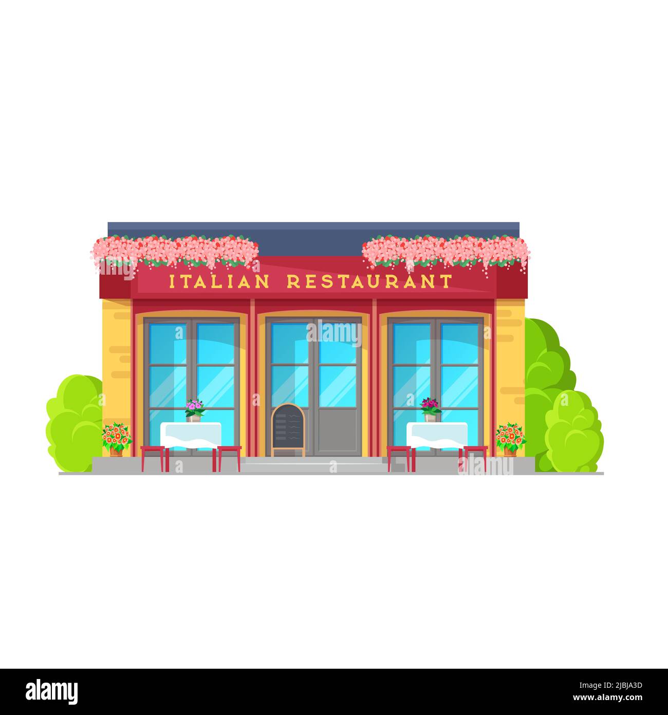 restaurant building cartoon