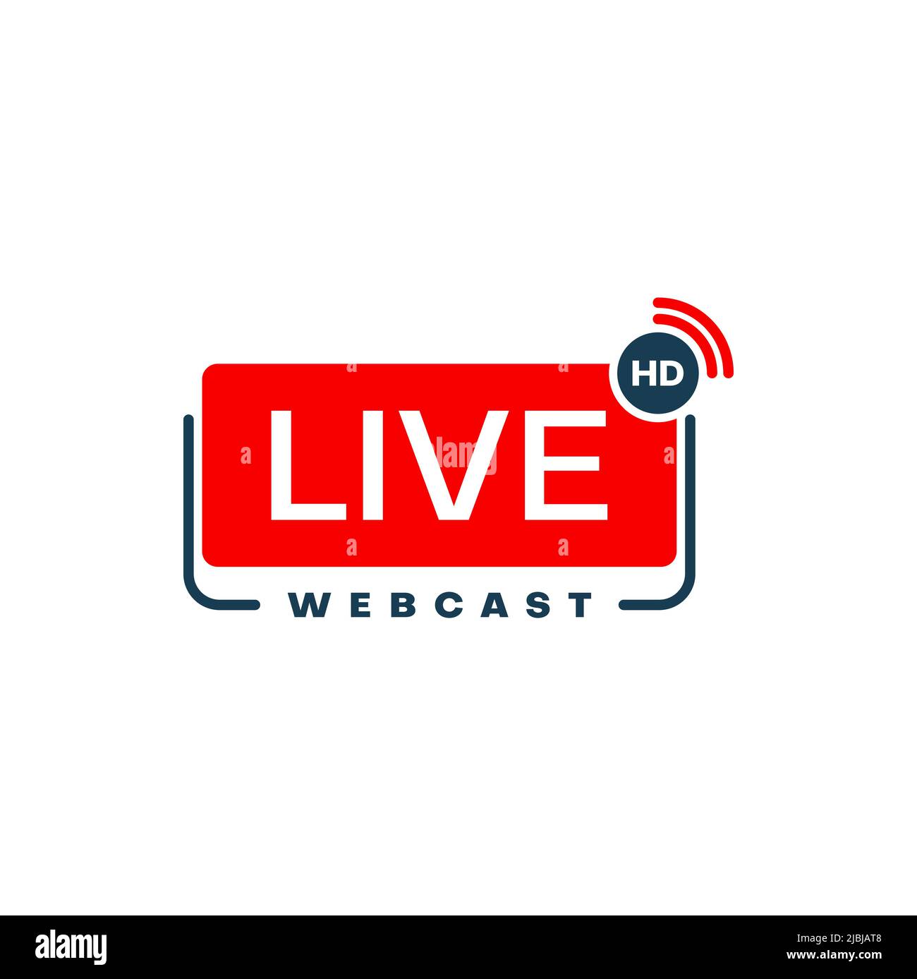 Live webcast or webinar vector icon of high definition video course, training or lesson, online conference
