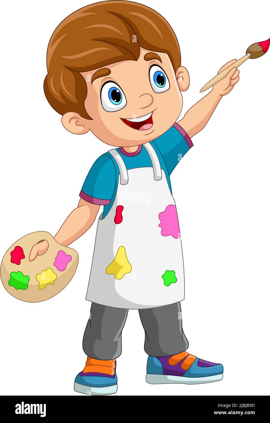 Easel paint preschool Stock Vector Images Alamy