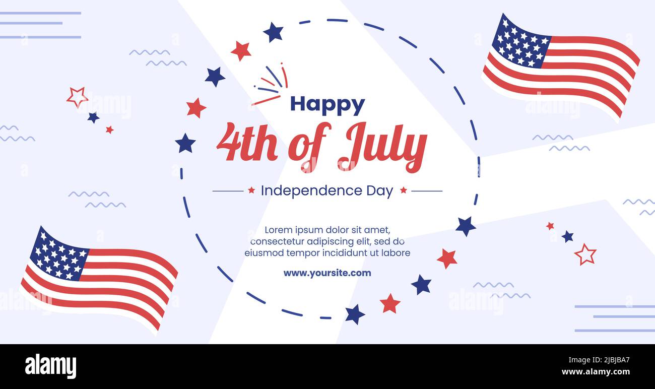 4th of July Happy Independence Day USA Post Social Media Template ...