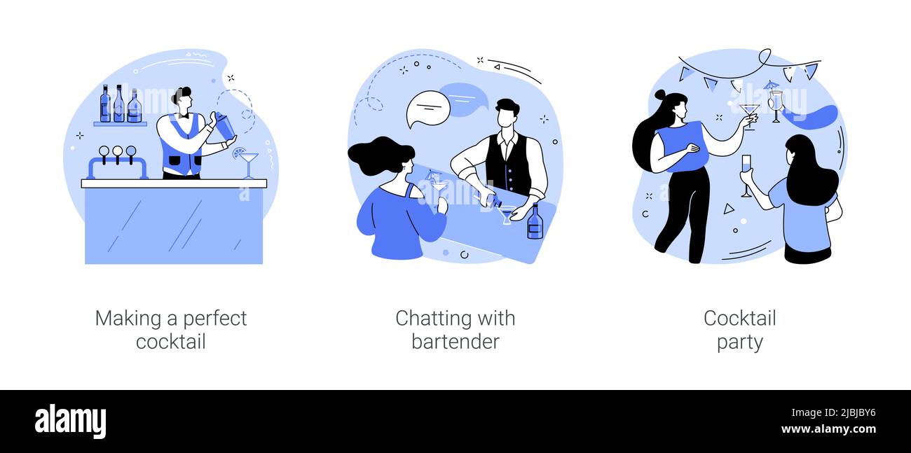 Cocktail bar isolated cartoon vector illustrations se Stock Vector ...