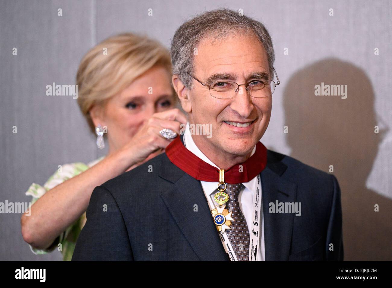 Princess Astrid of Belgium and Mohawk Industries CEO Jeffrey Lorberbaum