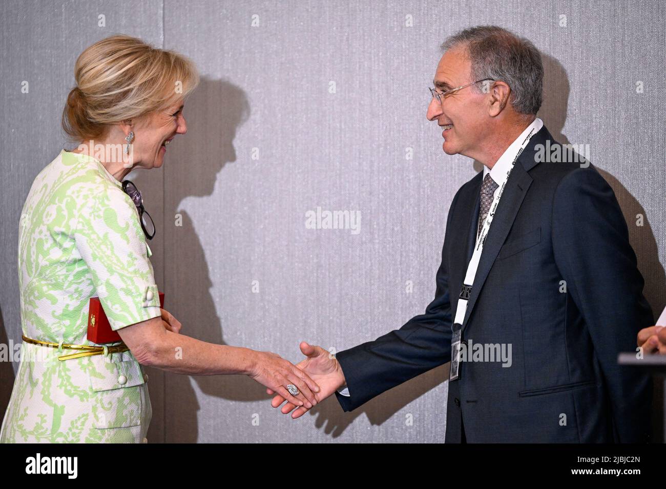 Princess Astrid of Belgium and Mohawk Industries CEO Jeffrey Lorberbaum