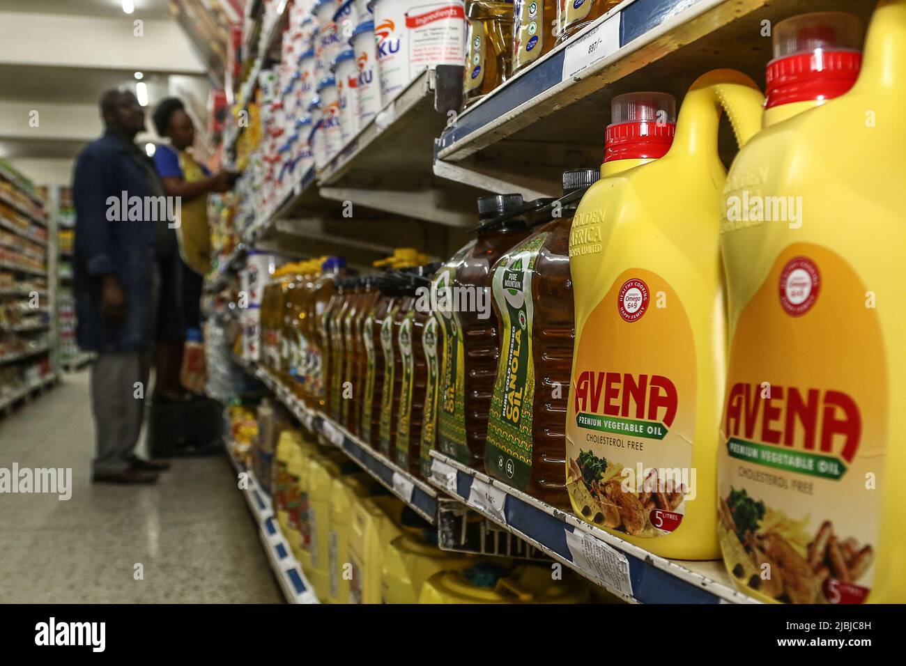 Nakuru, Kenya. 06th June, 2022. Plastic bottles of vegetable oil seen