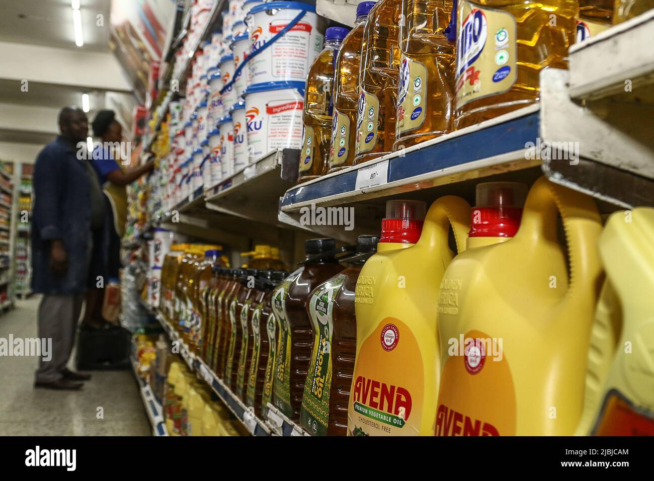 Nakuru, Kenya. 06th June, 2022. Plastic bottles of vegetable oil seen
