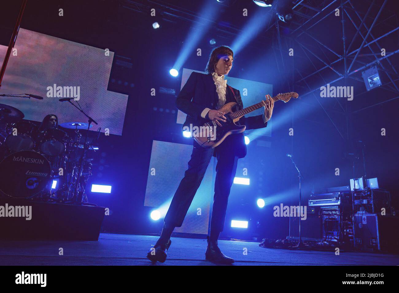 Rome, Italy. 31st Mar, 2019. Thomas Raggi performs on stage with is band Maneskin at Atlantico in Rome. (Photo by Valeria Magri/SOPA Images/Sipa USA) Credit: Sipa USA/Alamy Live News Stock Photo