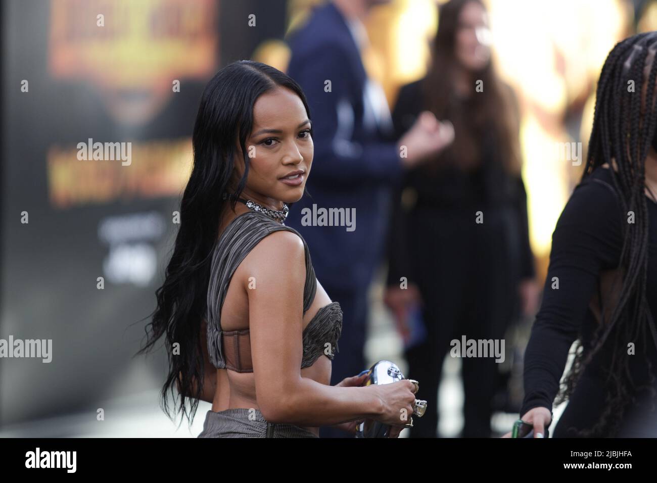 Los Angeles, USA. 07th June, 2022. Karrueche Tran at 'Jurassic World: Dominion' World Premiere held at the TCL Chinese Theatre, Hollywood, CA, June 6, 2022. Photo Credit: Joseph Martinez/PictureLux Credit: PictureLux/The Hollywood Archive/Alamy Live News Stock Photo