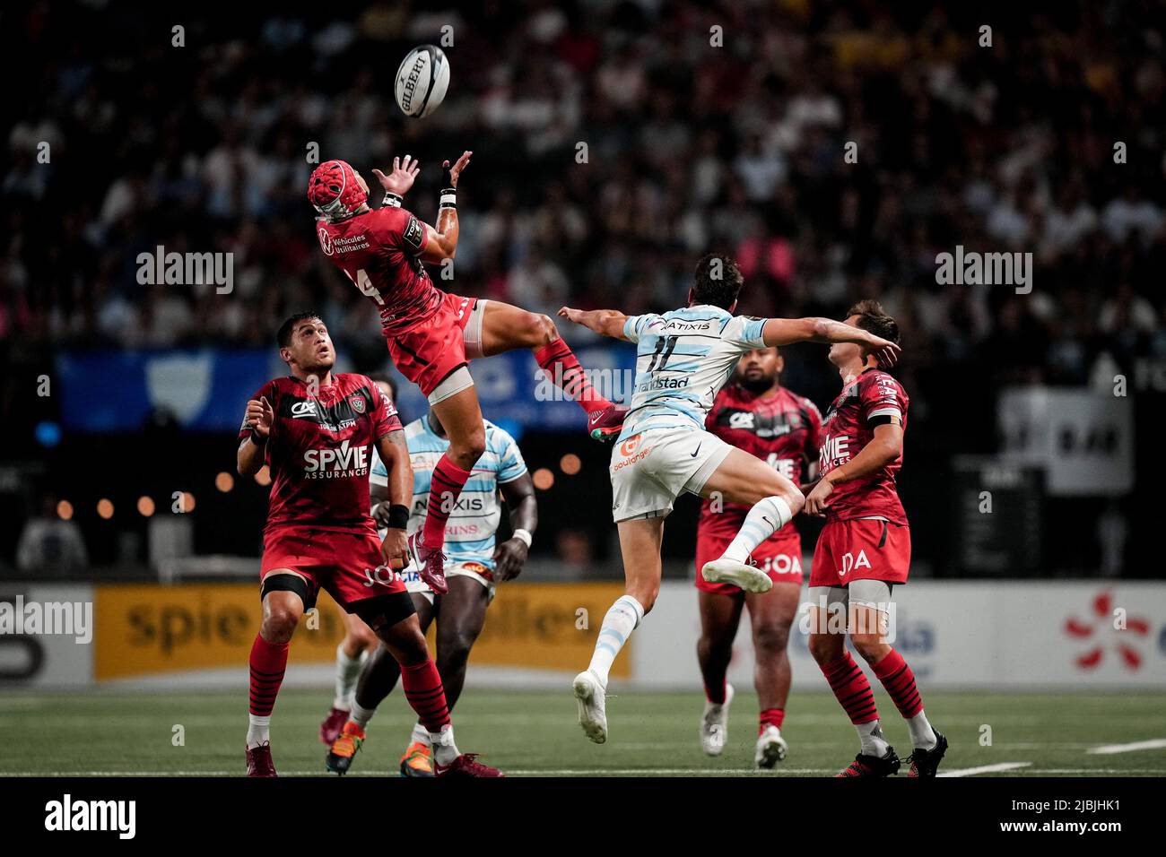 Cheslin Kolbe for RCT during the rugby TOP 14 match between Racing 92 (R92)  and RC Toulon (RCT) at the Paris La Defense Arena, in La Defense, France on  June 5, 2022.