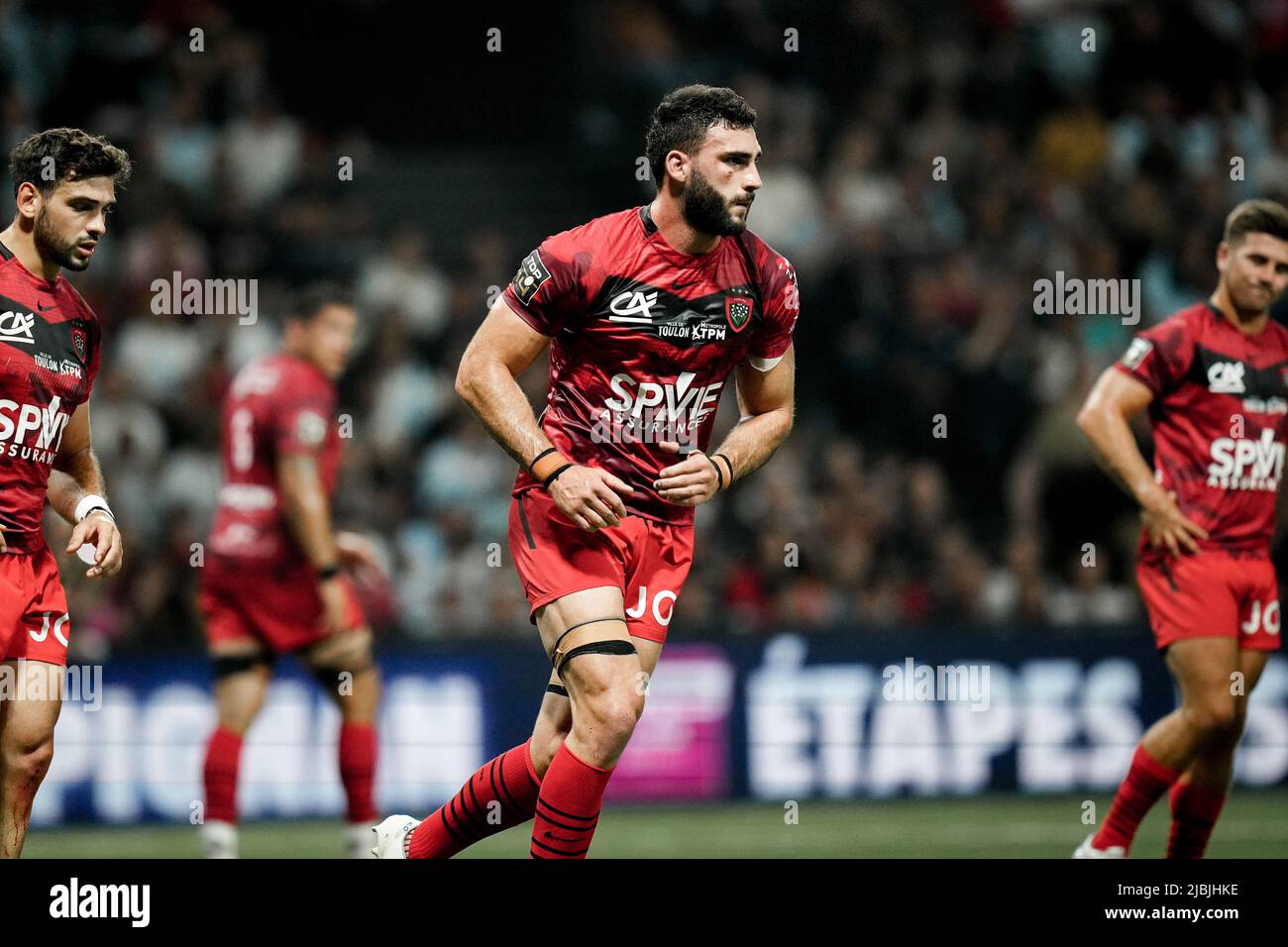 Charles Ollivon for RCT during the rugby TOP 14 match between Racing 92  (R92) and RC Toulon (RCT) at the Paris La Defense Arena, in La Defense,  France on June 5, 2022.