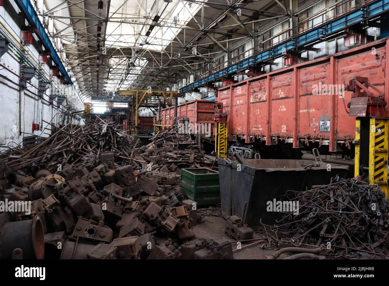 KYIV, UKRAINE JUNE 05, 2022 A at the Darnytsia Car Repair