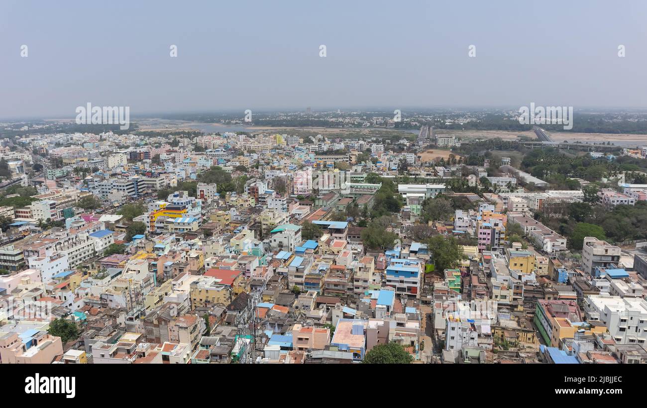 Cityscape of  Tiruchirappalli , Trichy, Tamilnadu, India. Stock Photo
