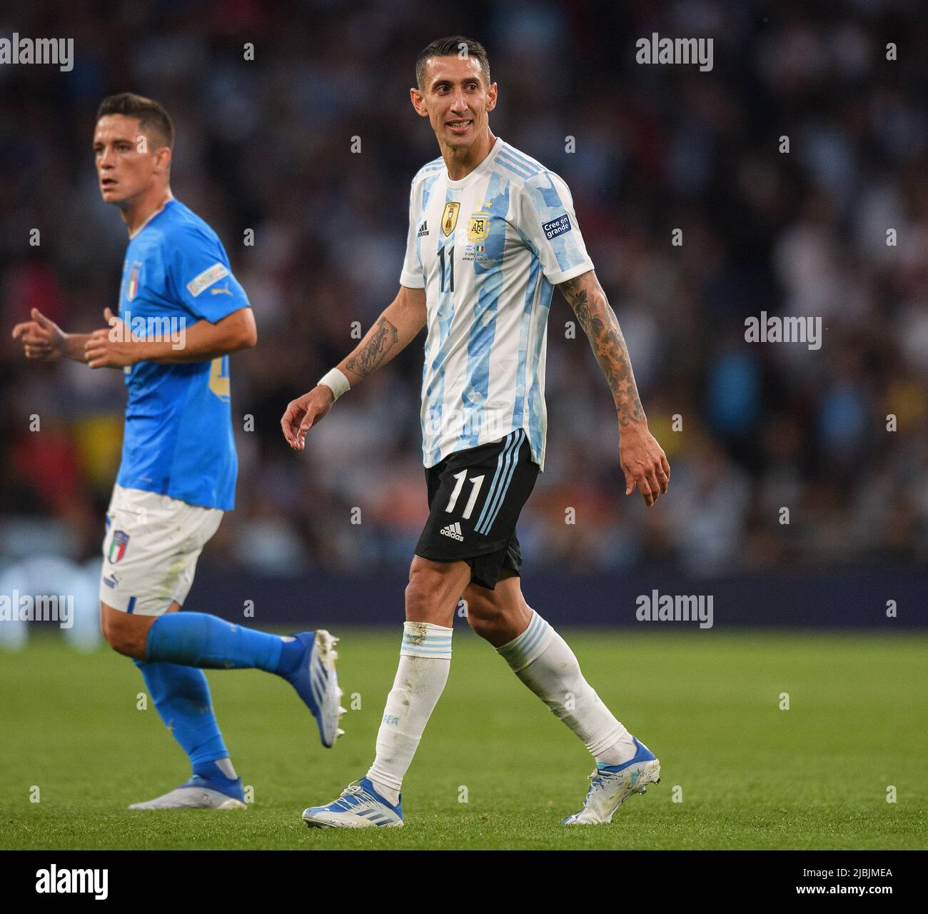 London, UK. 01st June, 2022. 01 Jun 2022 - Italy v Argentina - Finalissima  2022 - Wembley Stadium Lionel Messi during the match against Italy at  Wembley Stadium. Picture Credit : © Mark Pain / Alamy Live News Stock Photo  - Alamy