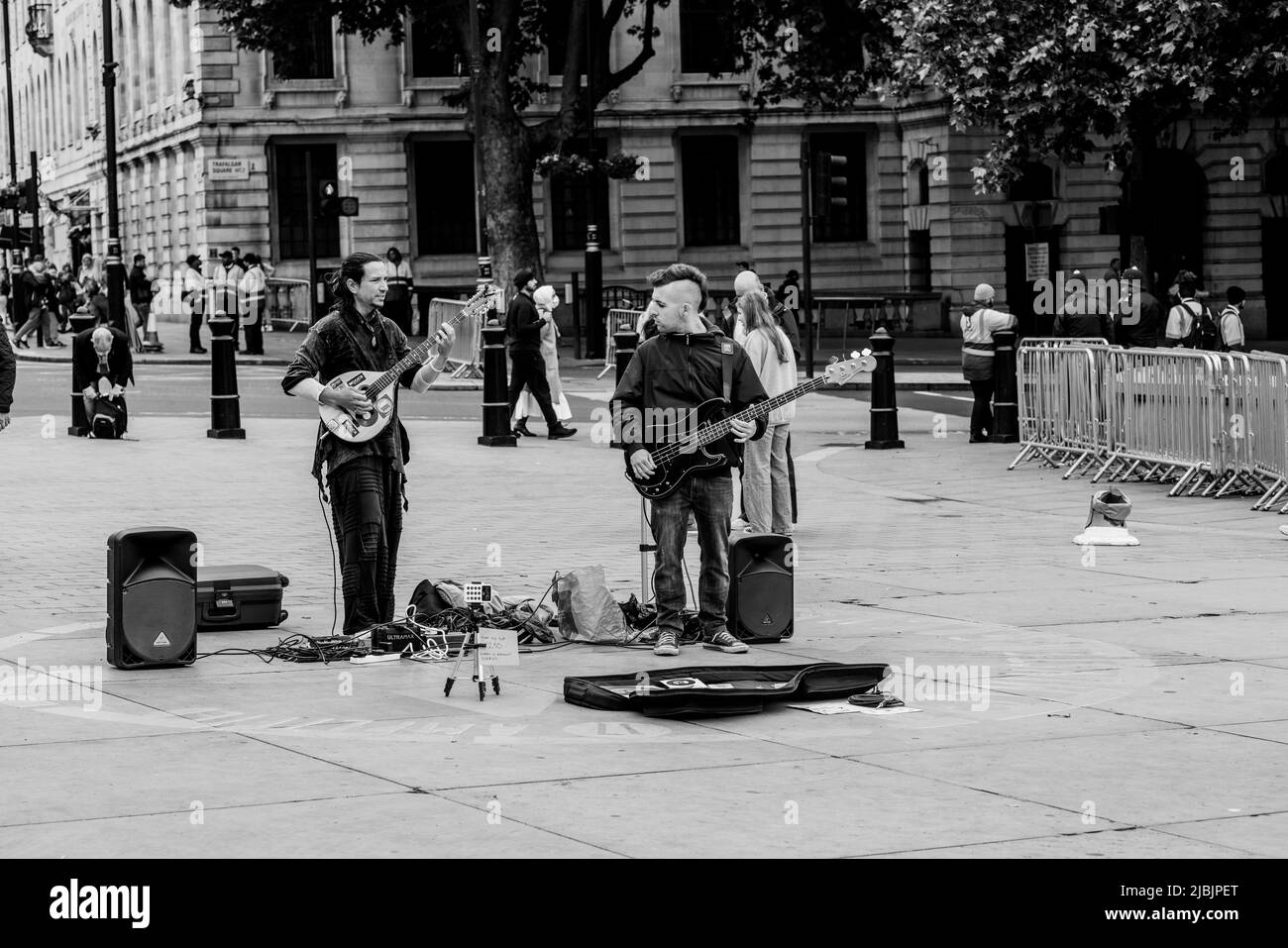 Queen jubilee flags Black and White Stock Photos & Images Alamy
