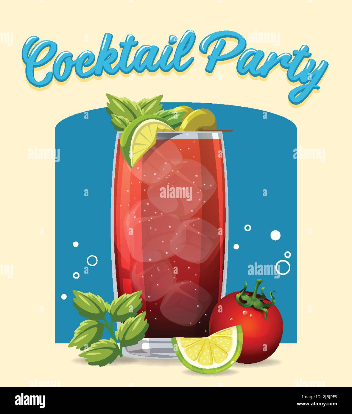 Bloody Mary cocktail in the glass illustration Stock Vector Image & Art