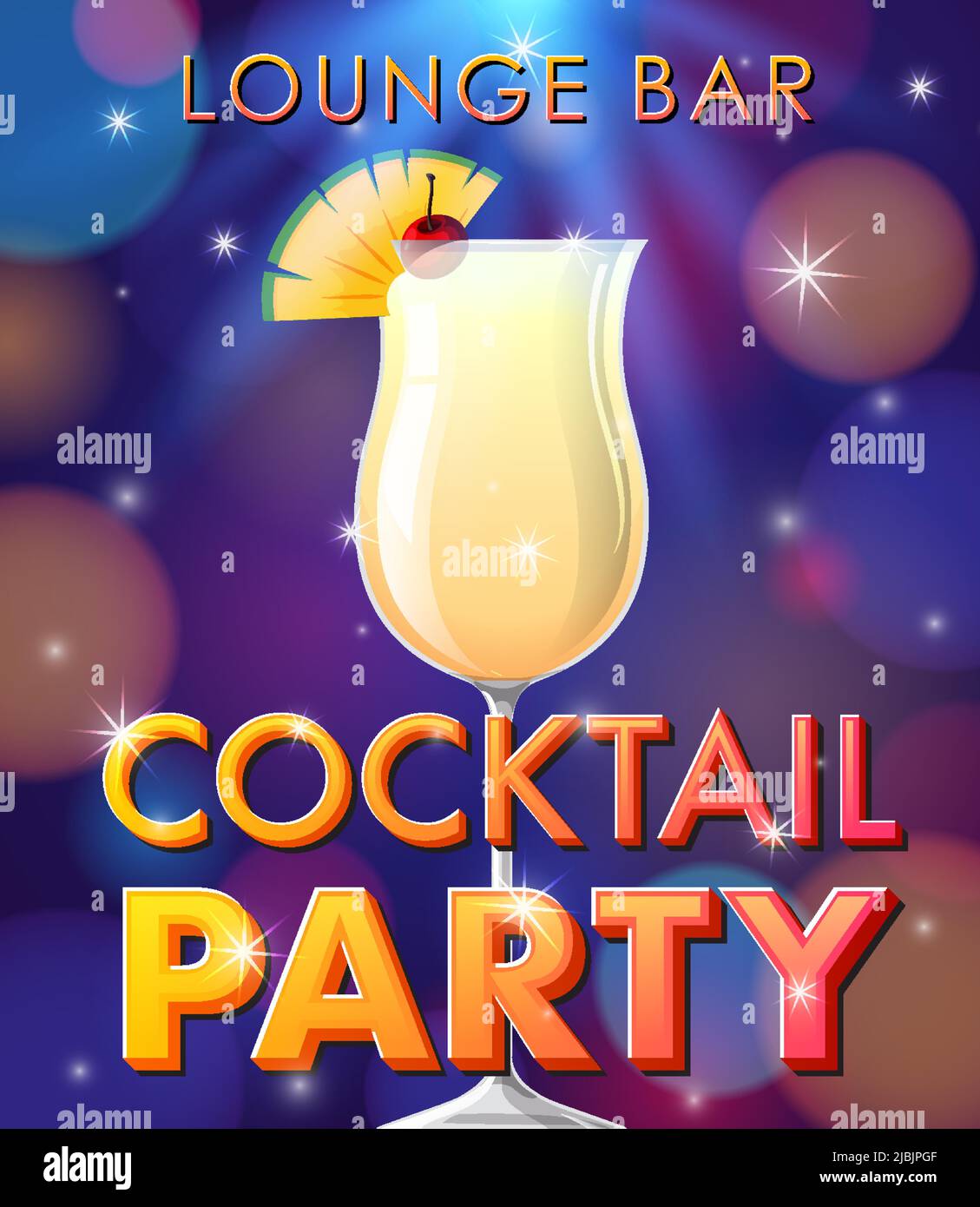 Cocktail glass on sparkling background illustration Stock Vector Image