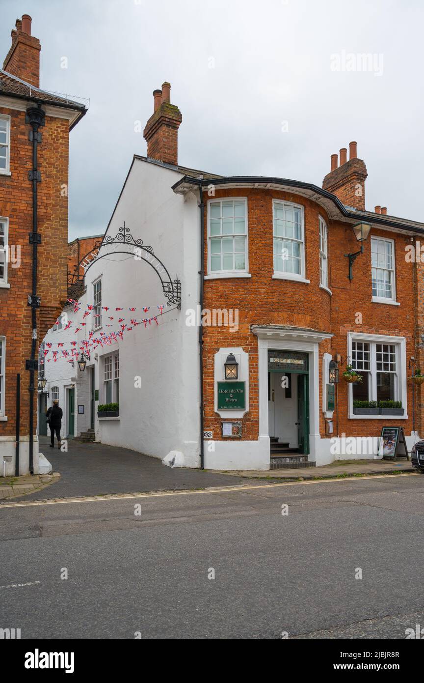 Exterior of the Hotel du Vin & Bistro on New Street, Henley-on-Thames, Oxfordshire, England, UK. Stock Photo
