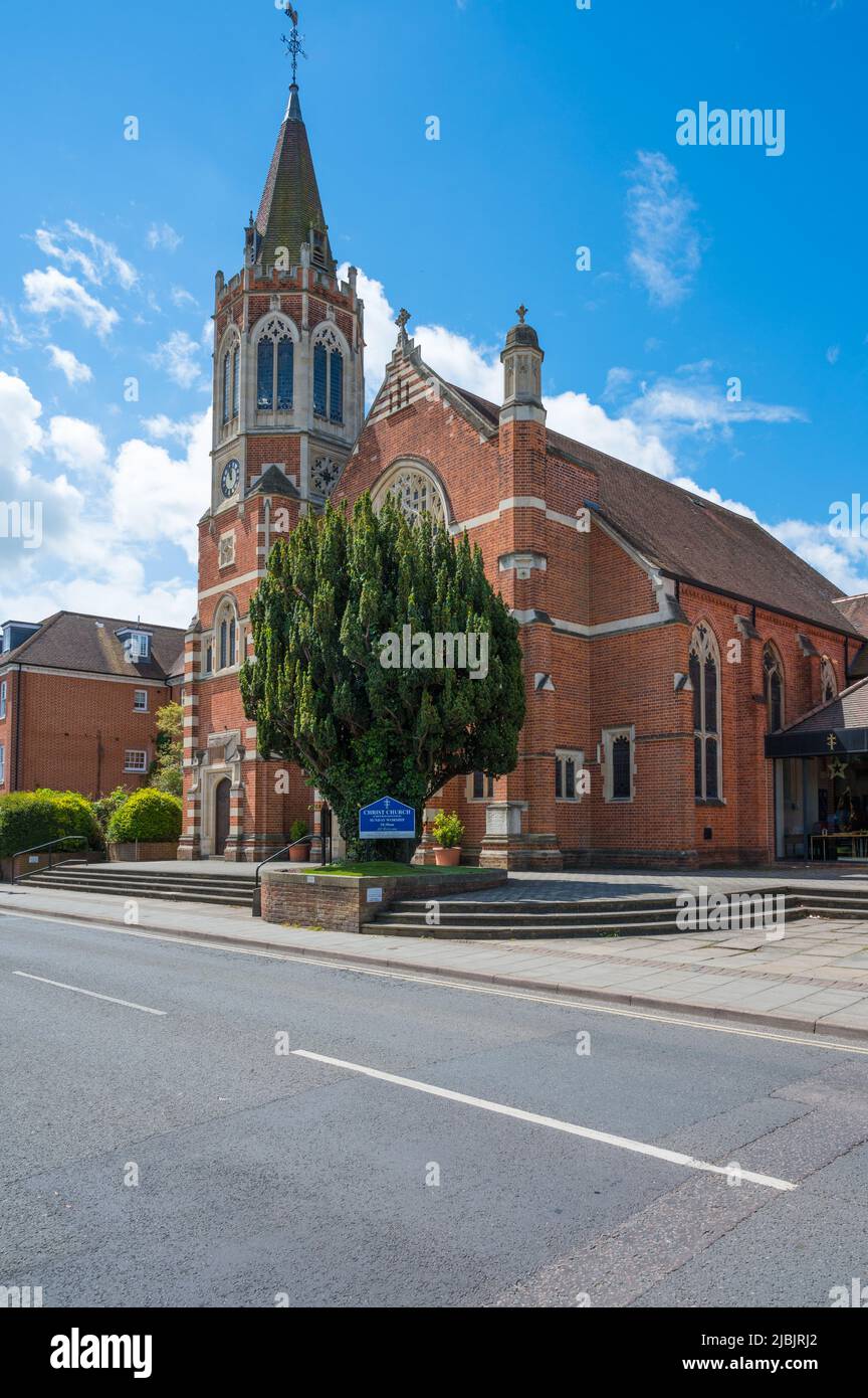 Exterior of Christ Church united reformed church on Reading Road, Henley on Thames, Oxfordshire, England, UK Stock Photo