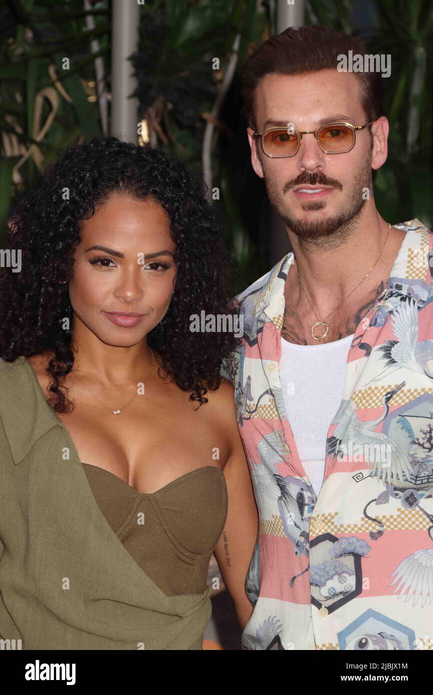 Hollywood, USA. 06th June, 2022. Christina Milian, Matt Pokora 06/06/2022 The World Premiere of 'Jurassic World Dominion' at the TCL Chinese Theatre in Hollywood, CA Photo by Izumi Hasegawa/Hollywood News Wire Inc. Credit: Hollywood News Wire Inc./Alamy Live News Stock Photo