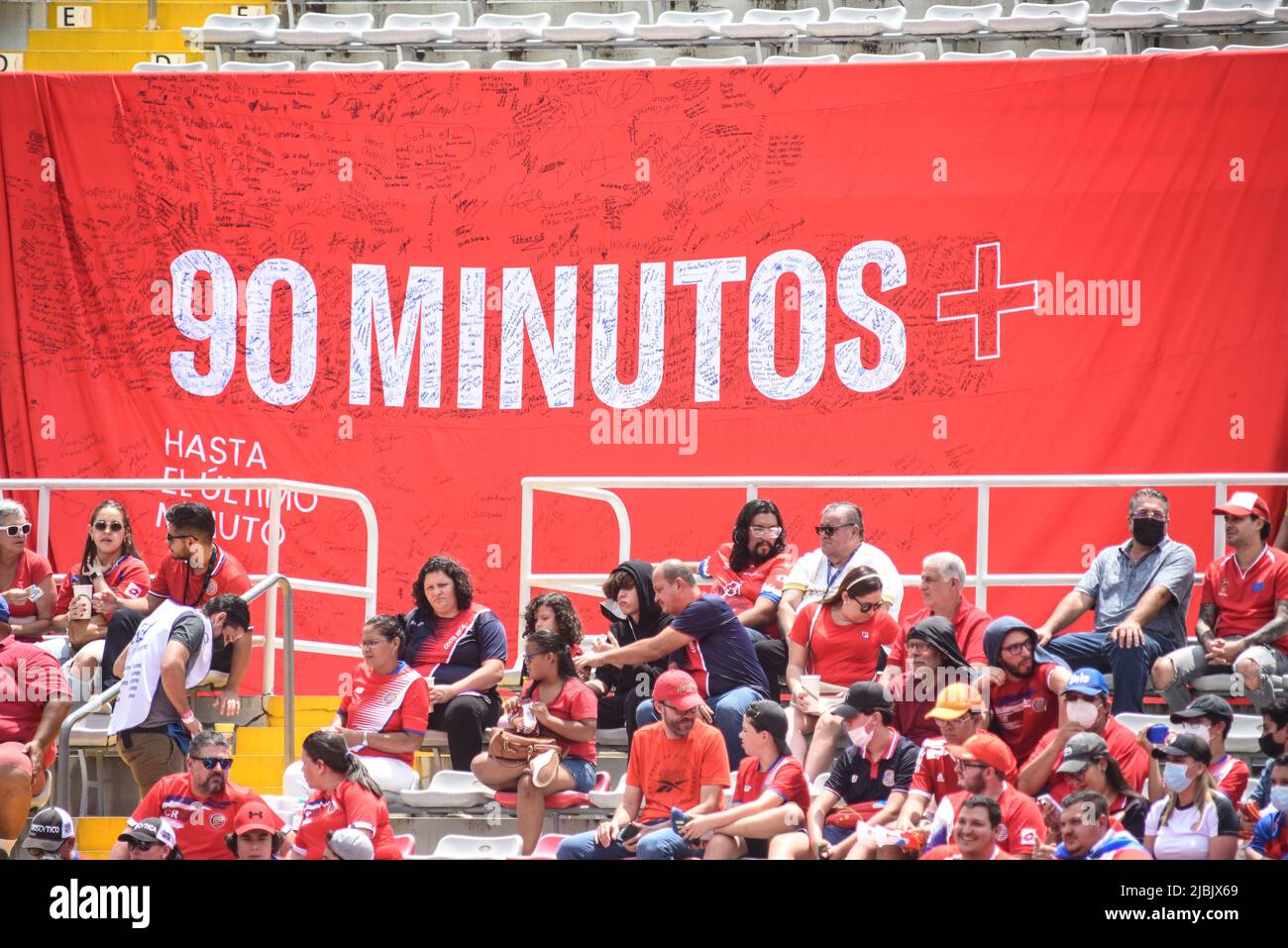 SAN JOSE, Costa Rica: Costa rican supporters in the stadium during the