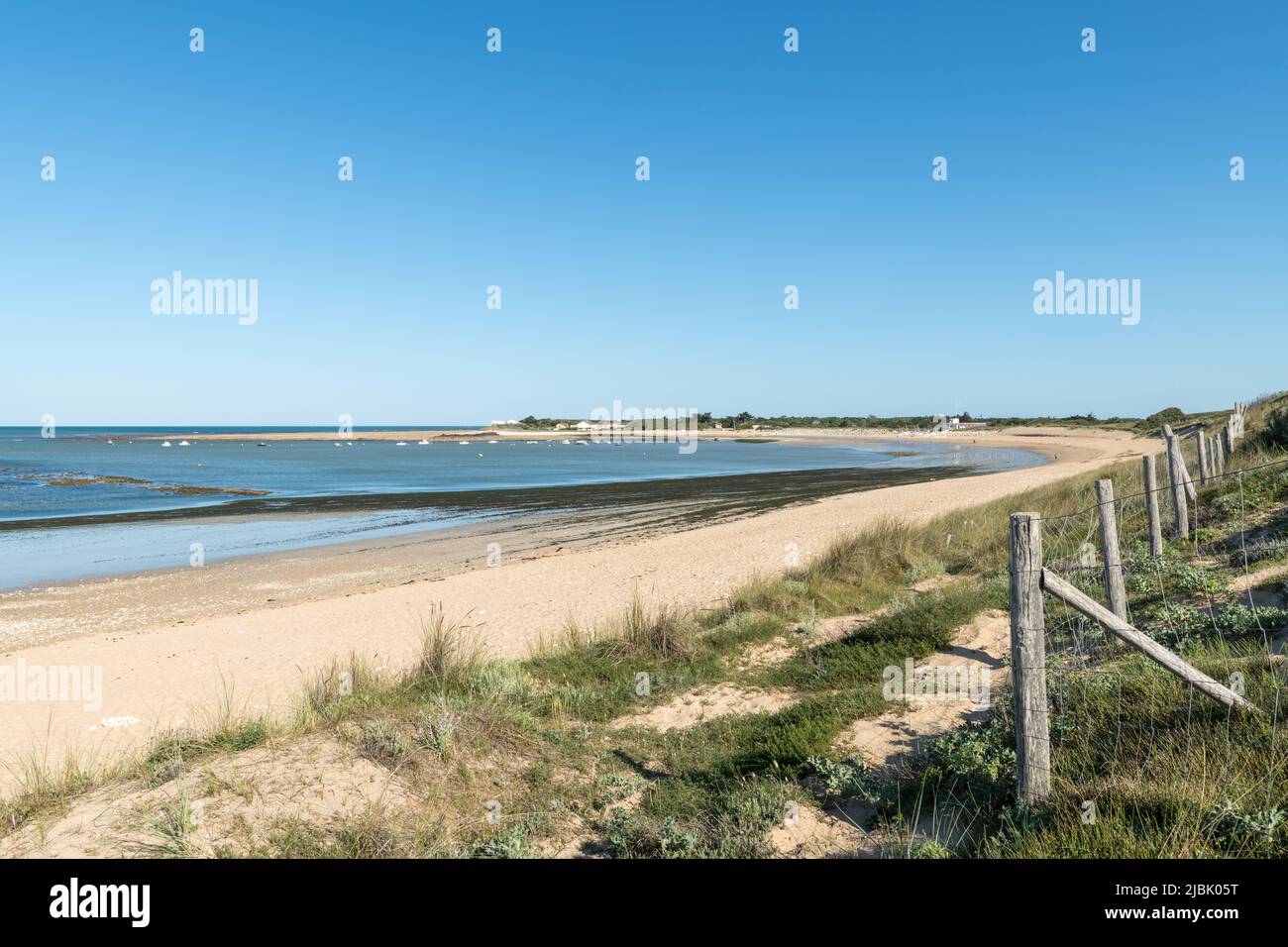 Oléron Island (Charente-Maritime, France), view on the beach and the bay of La Perroche Stock Photo