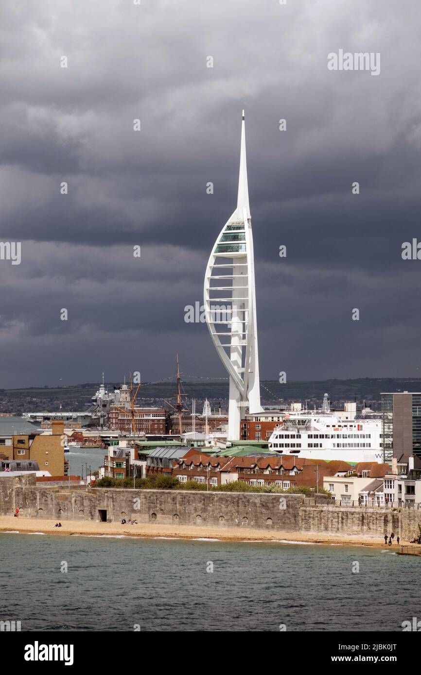 UK, England, Portsmouth Harbour. The Spinnaker Tower with an observation platform at the top. Stock Photo