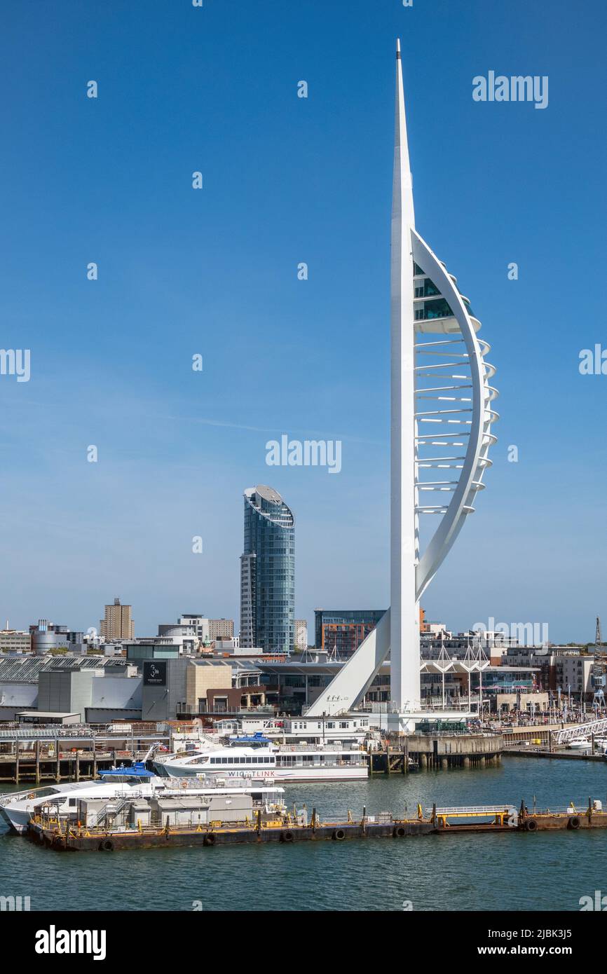UK, England, Portsmouth Harbour. The Spinnaker observation platform