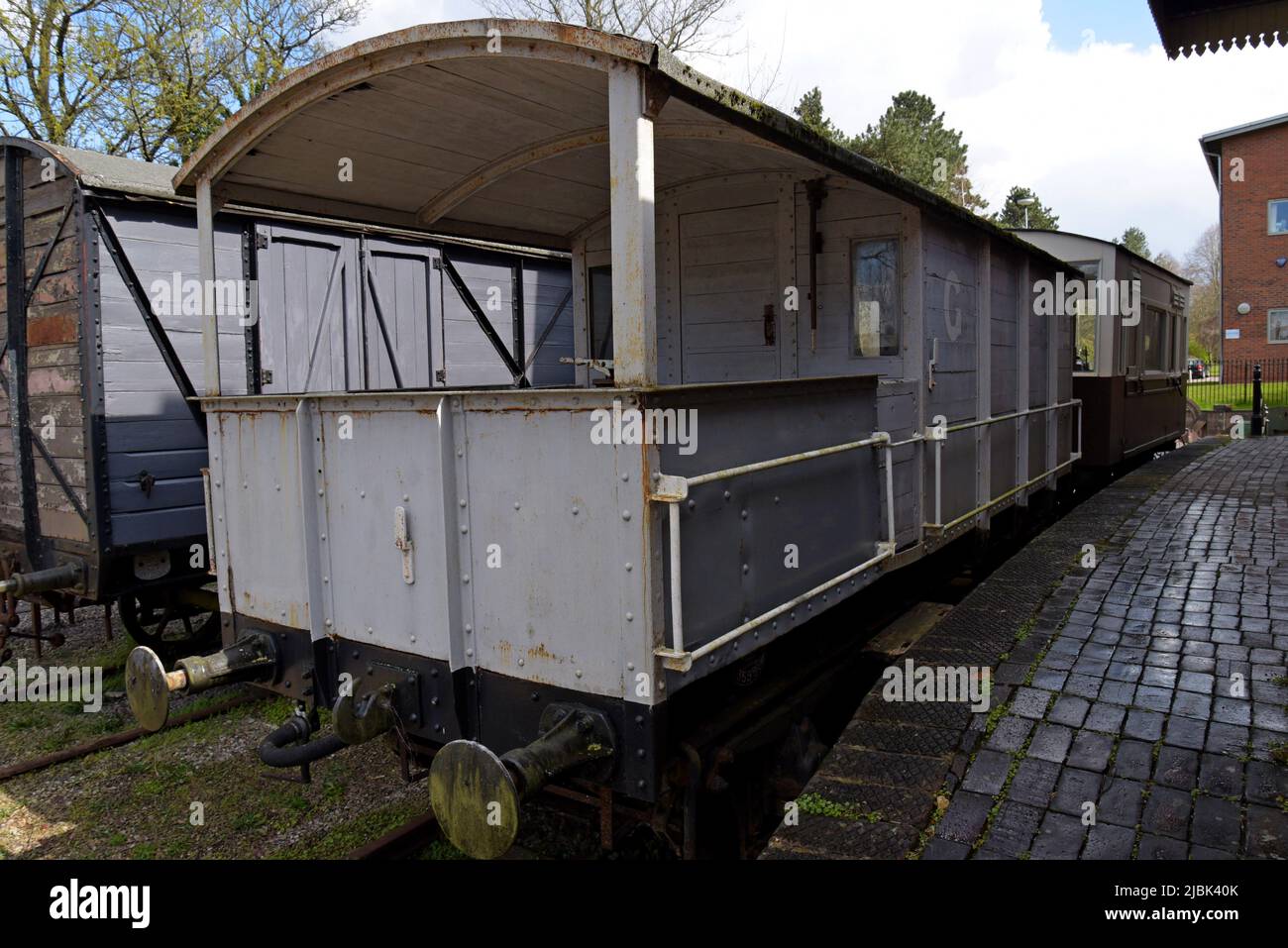 A Preserved Great Western Railway Guards van known as a 'Toad' at the Coleford Railway Museum, Coleford, Glos Stock Photo