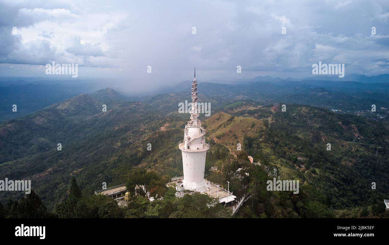 Aerial view of Ambuluwawa Tower in central Sri Lanka Stock Photo Alamy