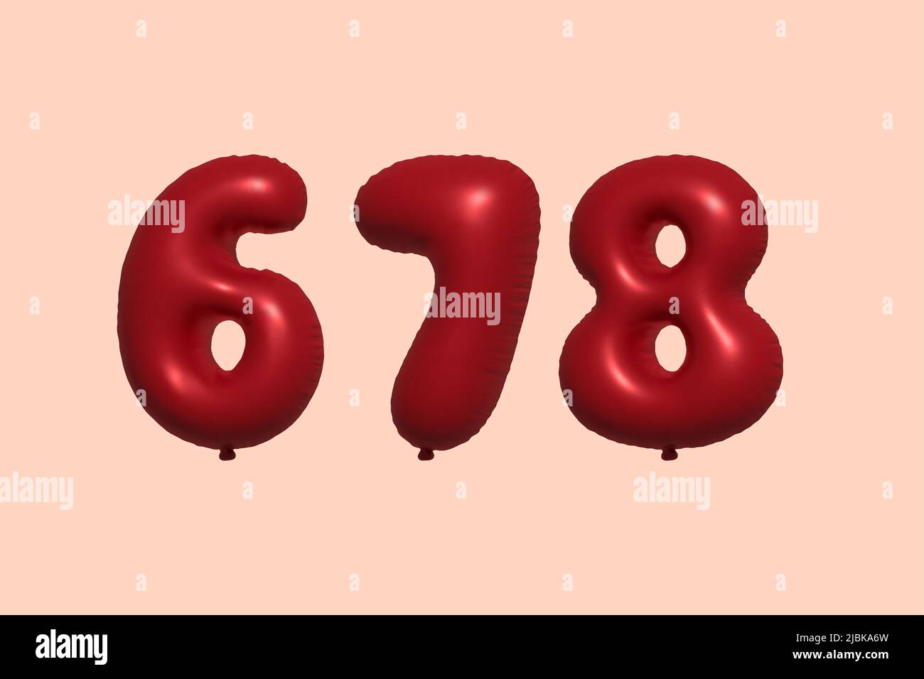 3d number 678 hi-res stock photography and images - Alamy