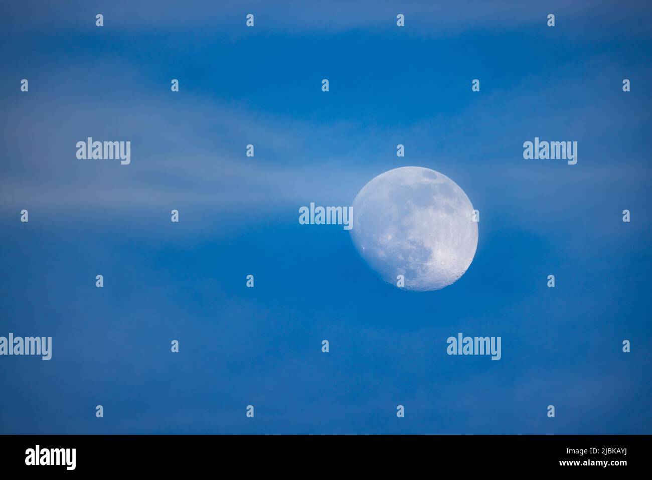 Night sky with full bright moon in the clouds . High quality photo ...