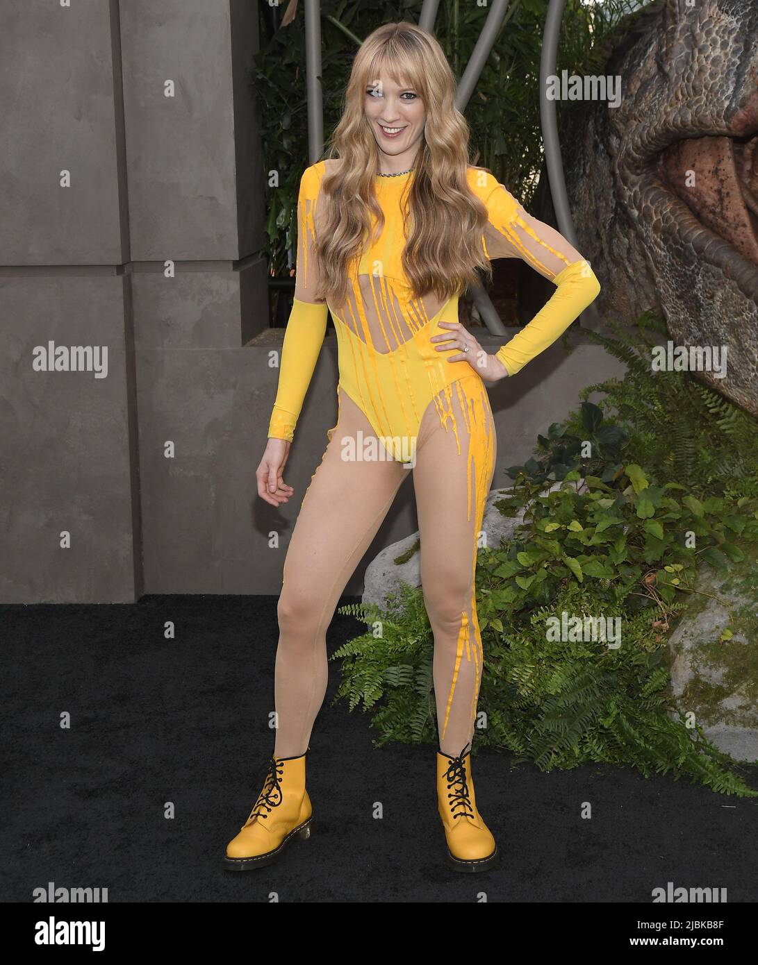Los Angeles, USA. 06th June, 2022. Emily Carmichael arrives at the Universal Pictures' JURASSIC WORLD DOMINION Premiere held at the TCL Chinese Theater on Monday, ?June 6, 2022. (Photo By Sthanlee B. Mirador/Sipa USA) Credit: Sipa USA/Alamy Live News Stock Photo