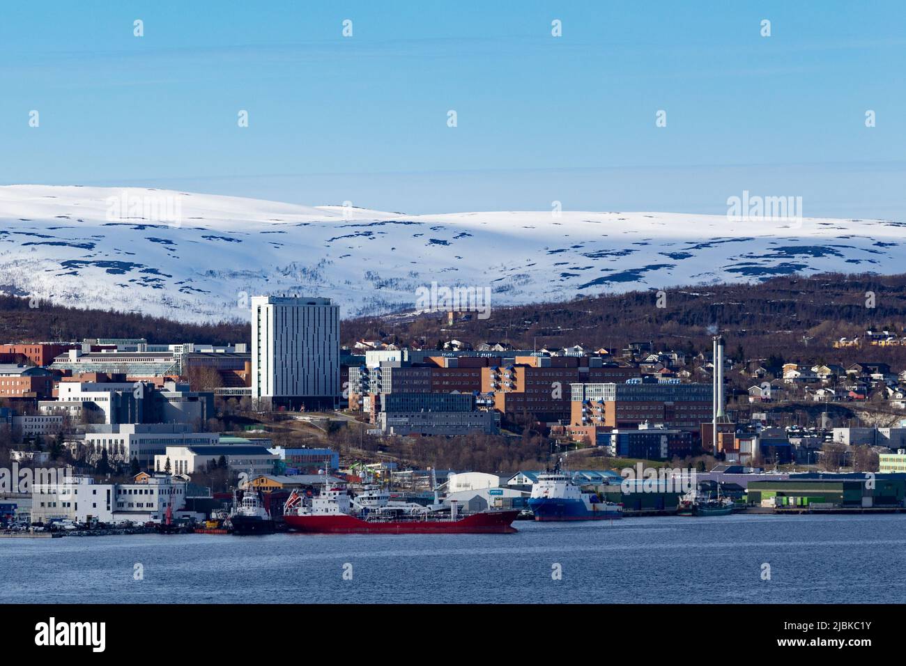 The Northern Norwegian University Hospital in Tromsø. Stock Photo