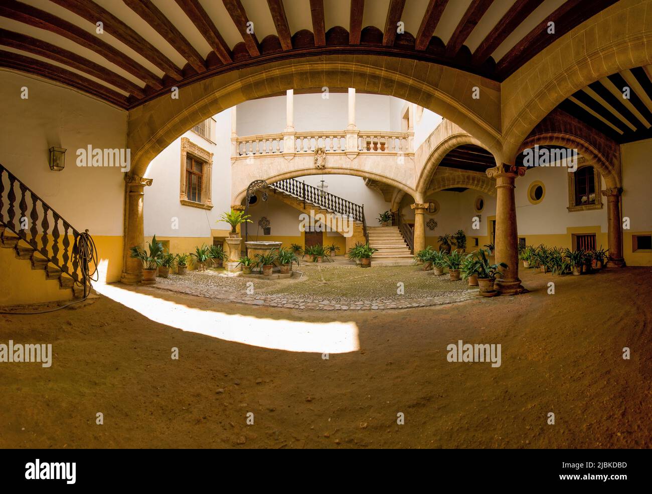 Courtyard of a Spanish finca Stock Photo