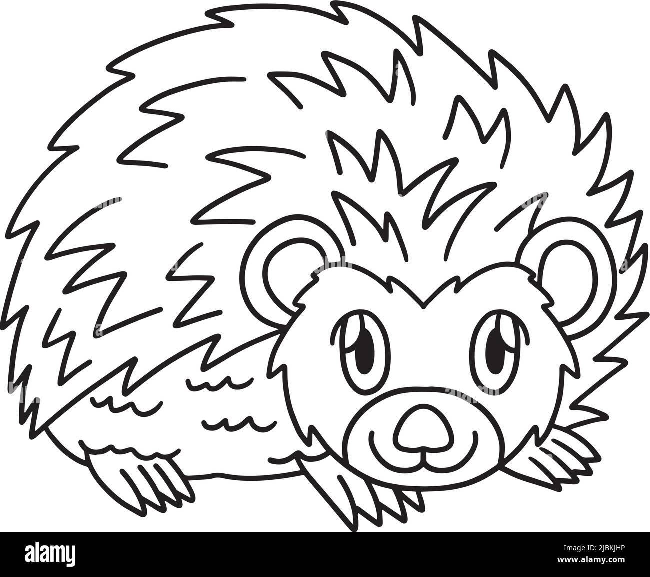 Hedgehog Coloring Page Isolated for Kids Stock Vector Image & Art - Alamy