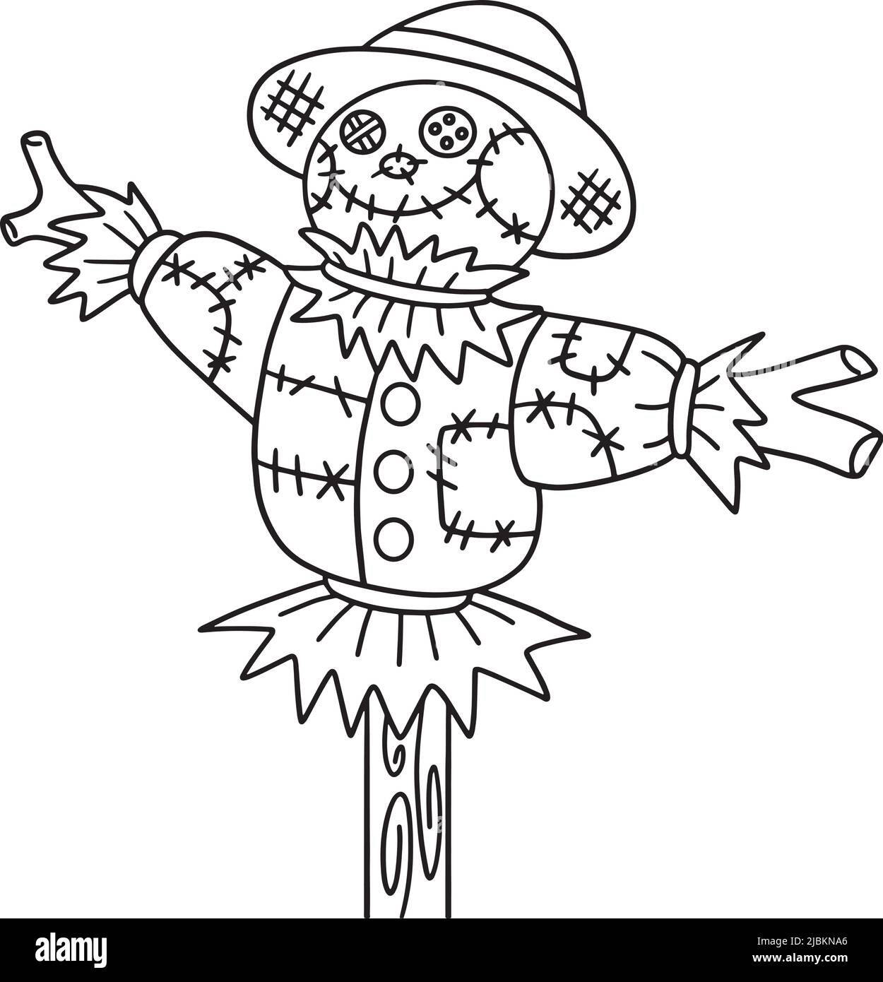 scarecrow hat coloring page