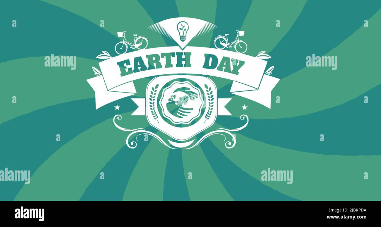 Image of earth day banner on green background Stock Photo Alamy