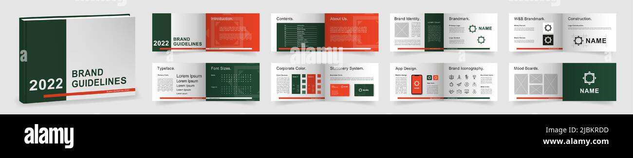 Multi-purpose Brand Guidelines template. Brand Manual presentation ...