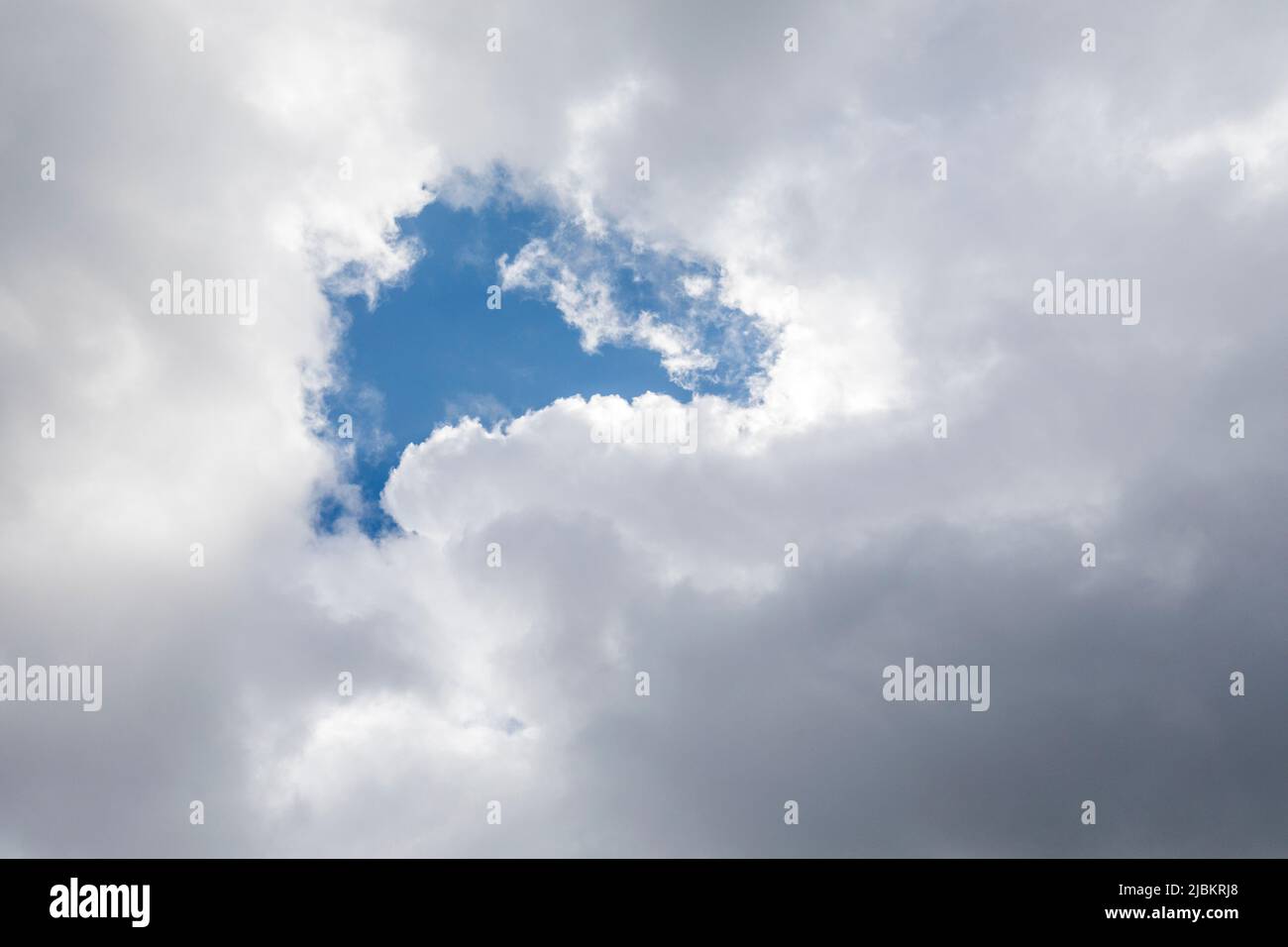 Break in the clouds Stock Photo