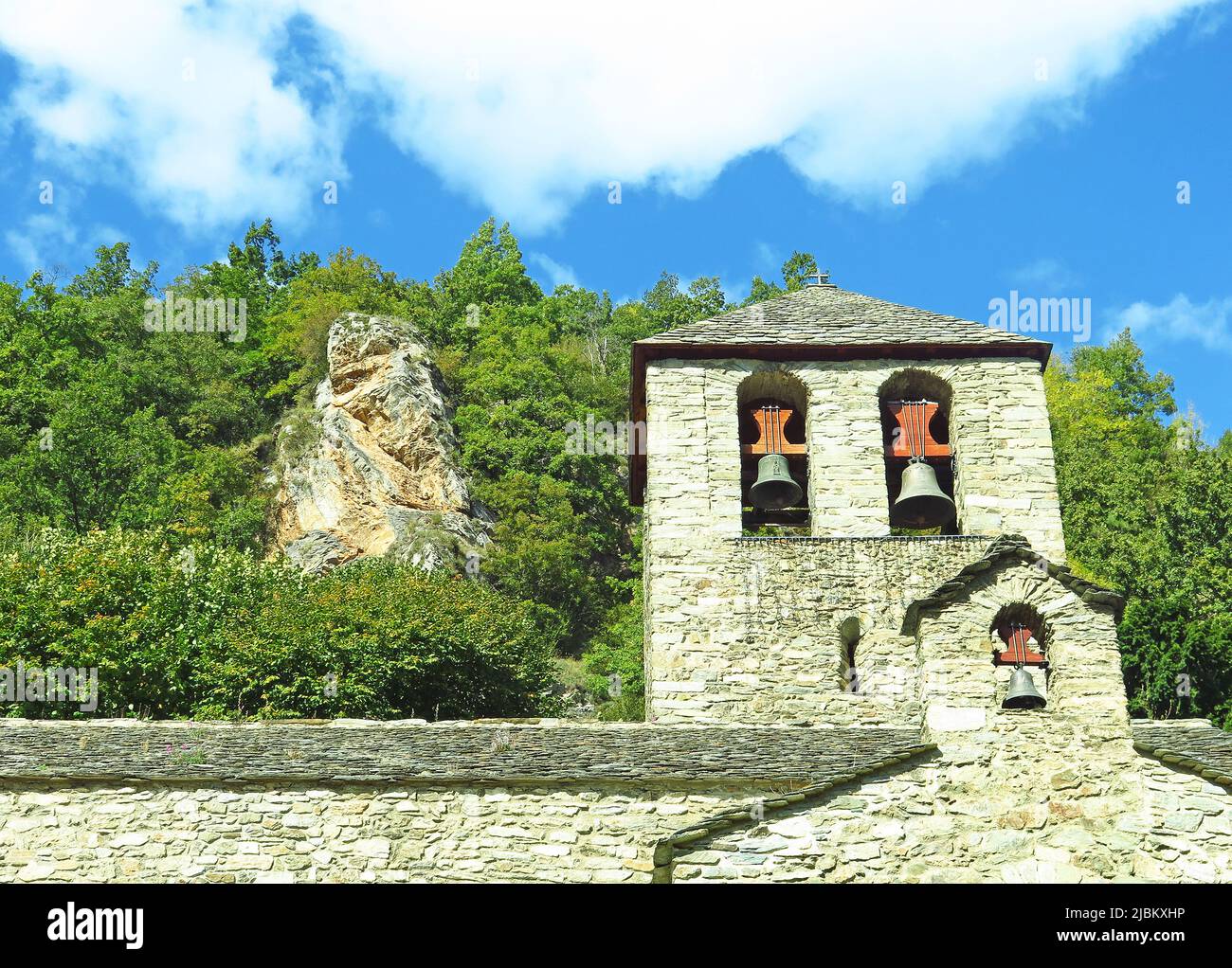 Church of Santa Maria in Castellar de Nuch in the Bergada region, Barcelona, Catalunya, Spain, Europe Stock Photo