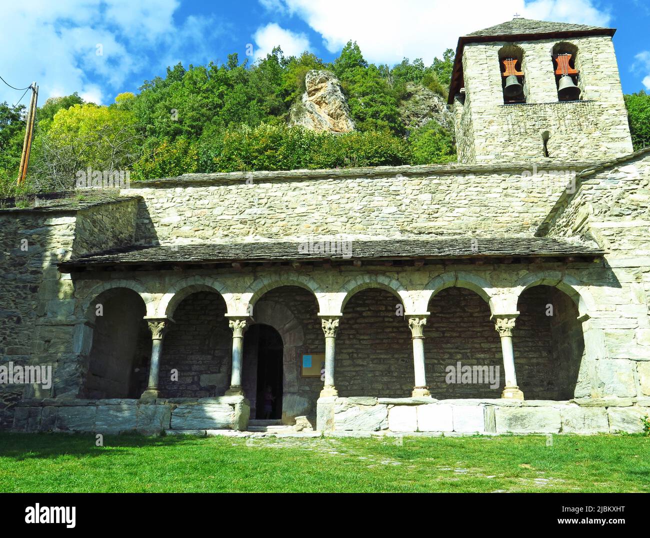 Church of Santa Maria in Castellar de Nuch in the Bergada region, Barcelona, Catalunya, Spain, Europe Stock Photo